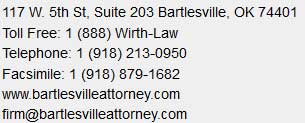 Bartlesville Law Firm Location